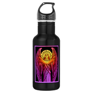Botella de agua Ángel de Vidrio Manchado