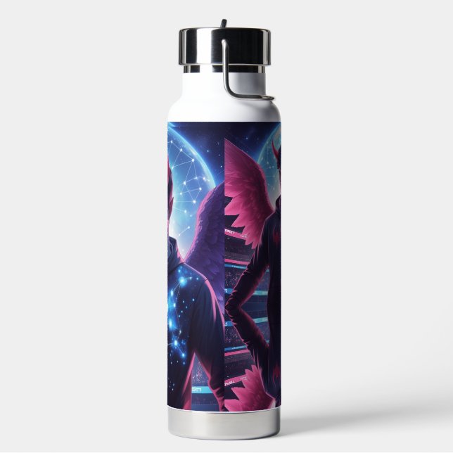 Botella De Agua Ángel Diablo Masculino (Izquierda)