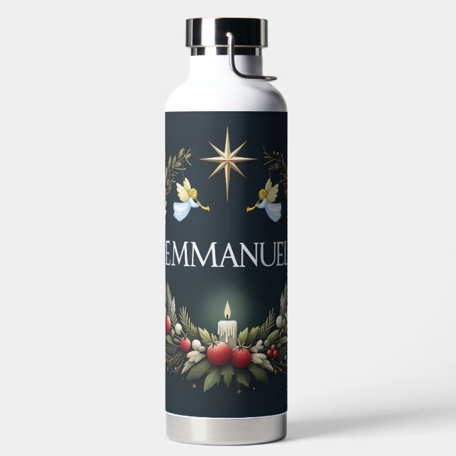 Botella De Agua ángeles de Navidad Emmanuel (Izquierda)