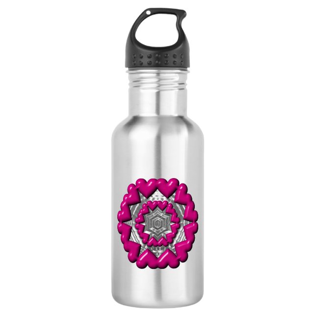 Botella De Agua Anillo de corazones Valentine (Anverso)