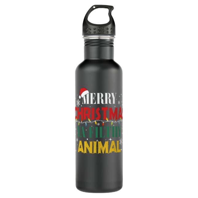 Botella De Agua animal de navidad (Anverso)