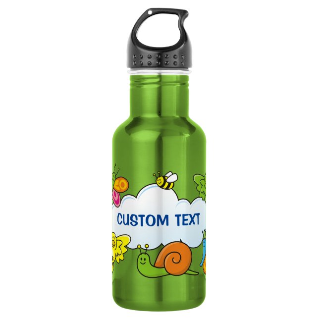 Botella De Agua Animales Bebés (Anverso)
