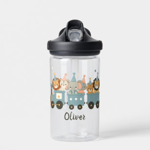 Botella De Agua Animales de fiesta lindos en tren personalizado