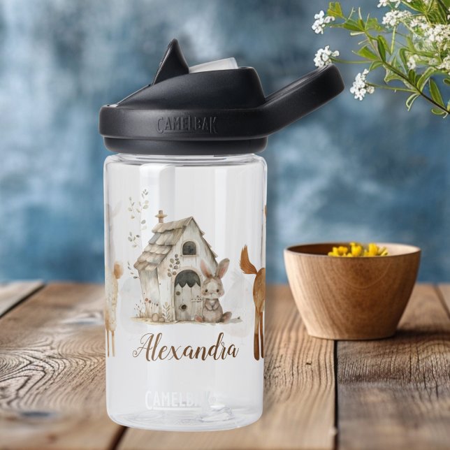 Botella De Agua Animales de la granja de acuarela personalizada (Subido por el creador)