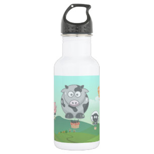 Botella De Agua Animales de la granja de globos aerostáticos