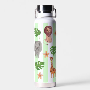 Botella De Agua Animales de la jungla: su vacío de cobre