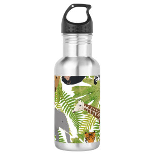 Botella De Agua Animales de la selva lindos safari niño niña