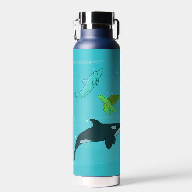 Botella De Agua Animales del mar (Delantero)