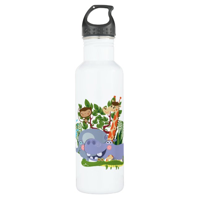 Botella De Agua Animales lindos del safari (Anverso)