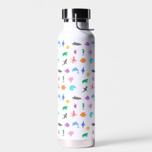Botella De Agua Animales marinos con estampado
