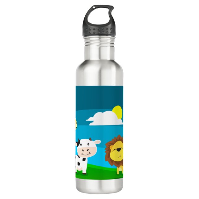 Botella De Agua animales personalizados (Anverso)