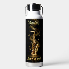 Botella De Agua Anímalo  Música de saxofón - Pajita emergente