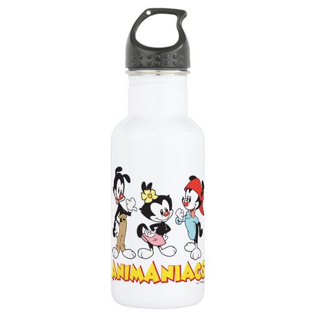 Botella De Agua Animaniacs | Yakko, Dot y Wakko Standing (Anverso)