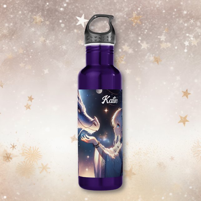 Botella De Agua Anime Chica y su dragón personalizado (Subido por el creador)