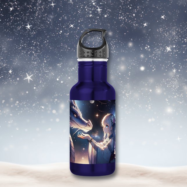 Botella De Agua Anime Chica y su mística del dragón (Subido por el creador)