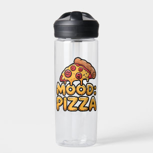 Botella De Agua Ánimo: Pizza - Personalizado divertido rebanado co