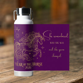 Botella De Agua Año del Caballo Motivación Nombre Personalizado