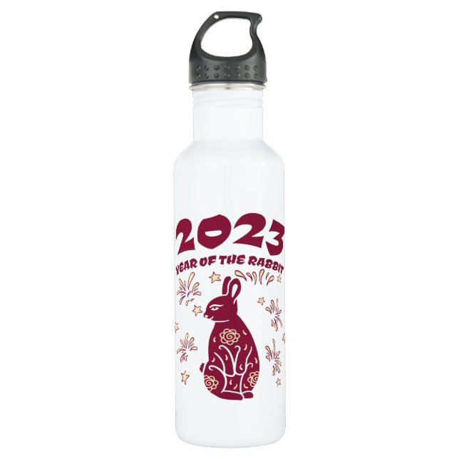 Botella De Agua Año Nuevo Chino 2023 - Año del Conejo (Anverso)