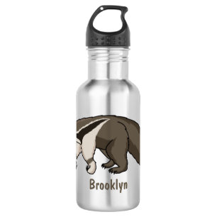Botella De Agua Anteater feliz personalizado ilustracion