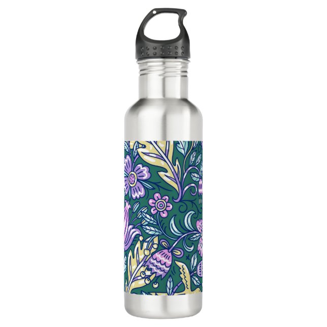 Botella De Agua Antique Style Flowers and Birds Pattern (Anverso)