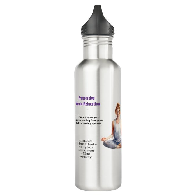 Botella De Agua Antistress Peace serenity Chakra Relax calm (Izquierda)
