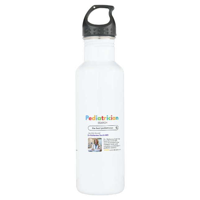 Botella De Agua ANTISTRESS PEDIATRICIAN VIP doctor GOOGLE search (Anverso)