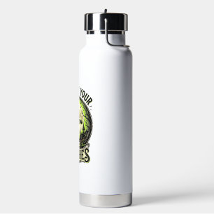 Botella De Agua Apoya a tus brujas locales Diseño vintage de Hallo