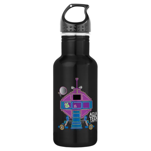 Botella De Agua Aqua Adolescente fuerza de hambre auto Mooninites (Anverso)