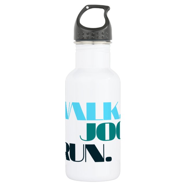 Botella De Agua AQUA WALK JOG RUN (fuente CHUNKY) (Anverso)
