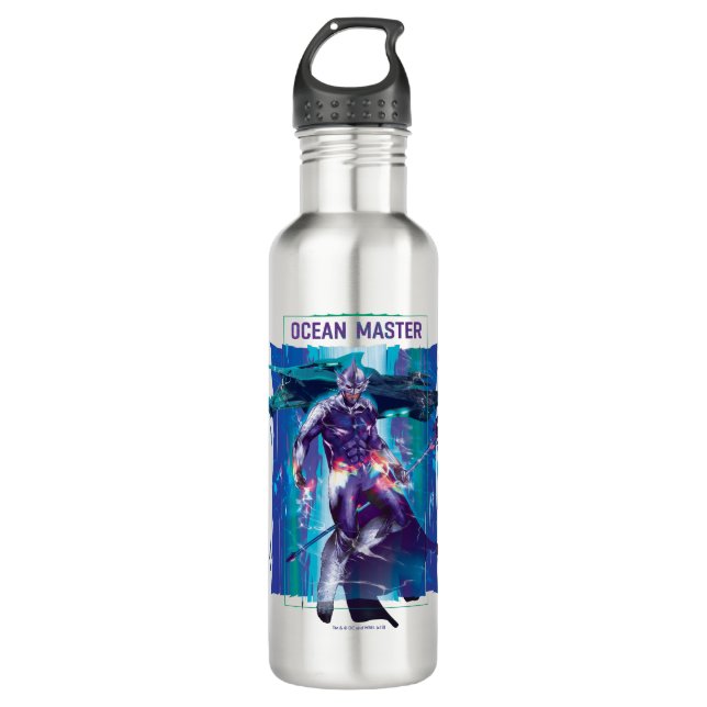 Botella De Agua Aquaman | Gráfico refractado de Ocean Master King  (Anverso)