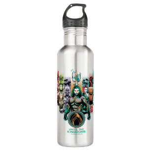 Botella De Agua Aquaman   Gráfico "Unite The Kingdoms" Atlanteans