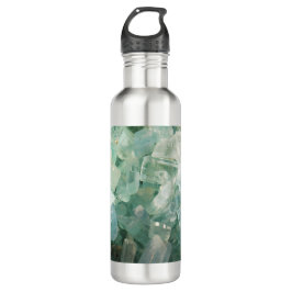 Botella De Agua Aquamarine March Birthstone Blue Green Crystals