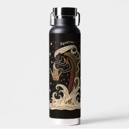 Botella de agua Aquarius Celestial Zodiac Art