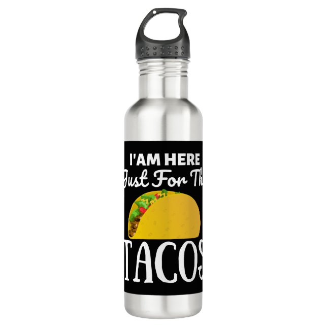 Botella De Agua Aquí estoy TACOS por los tacos (Anverso)