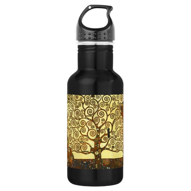 Botella De Agua Árbol de Gustavo Klimt de la vida (Anverso)