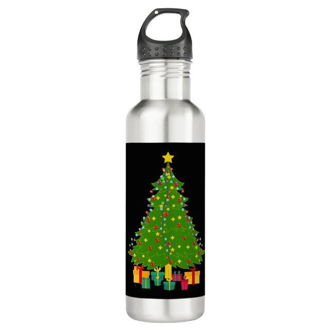Botella De Agua Árbol de Navidad (Anverso)