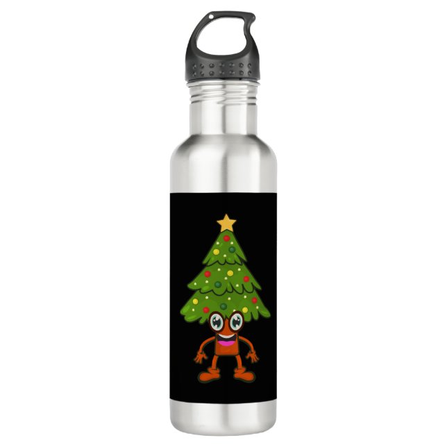 Botella De Agua Árbol de Navidad (Anverso)