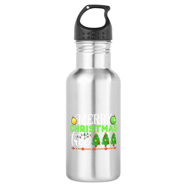 Botella De Agua Árbol de Navidad Alegre-34564 (Anverso)