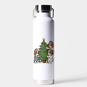 Botella De Agua Árbol de Navidad Cavalier King Charles Spaniel