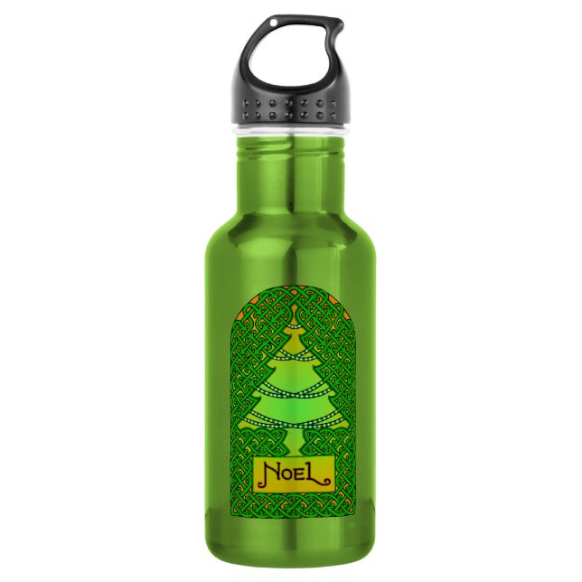 Botella De Agua Árbol de Navidad Celta (Anverso)