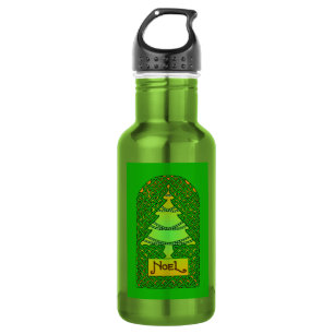 Botella De Agua Árbol de Navidad Celta - Verde