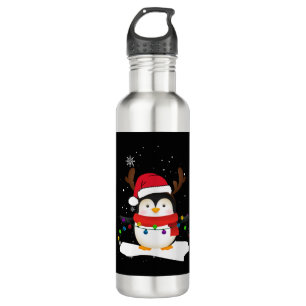 Botella De Agua Árbol de Navidad de renos pingüinos navidades