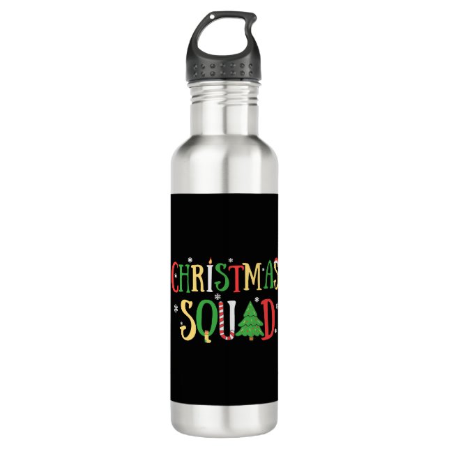 Botella De Agua Árbol de navidad divertida navidad (Anverso)