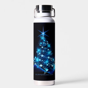 Botella De Agua Árbol de Navidad estilizado y brillante de Slipper