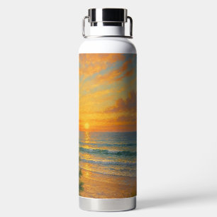 Botella De Agua Árbol de Navidad náutico/costero en la playa
