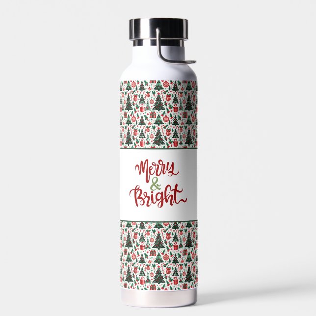 Botella De Agua Árbol de Navidad, regalos, caramelos (Izquierdo)