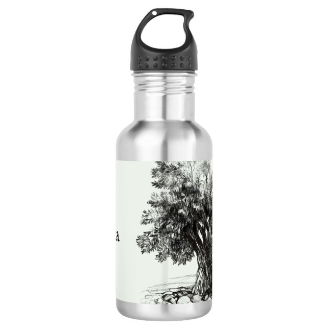 Botella De Agua Árbol de oliva antiguo (Anverso)