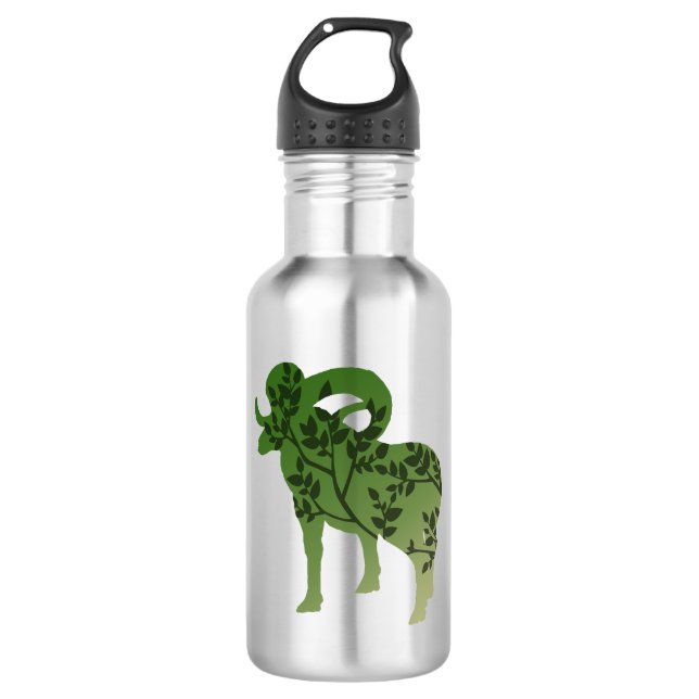 Botella De Agua Árbol de ovejas de Bighorn (Anverso)