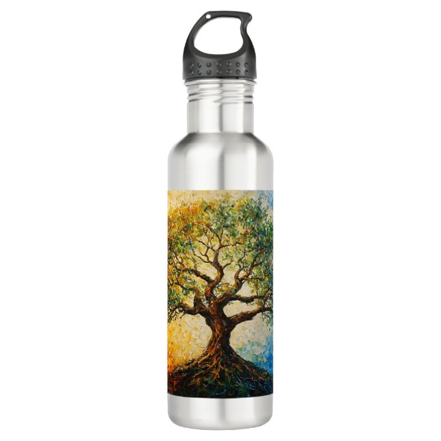 Botella De Agua Árbol del conocimiento - Pintura de petróleo (Anverso)