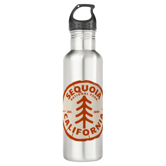 Botella De Agua Árbol del Parque Nacional Sequoia (Anverso)
